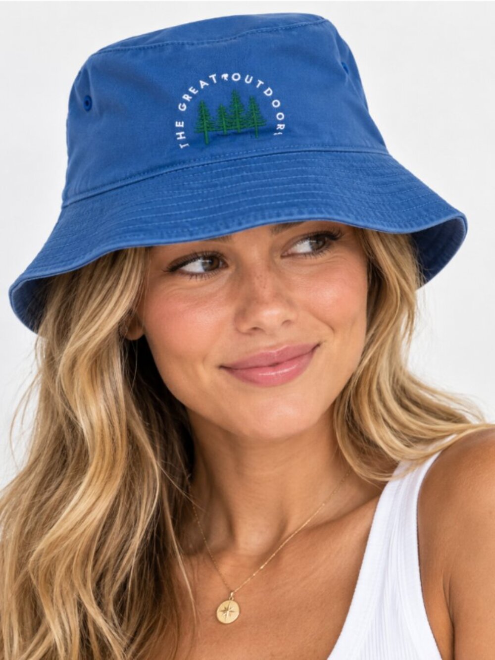 NWT Life Is Good Bucket Hat Blue The Great Outdoors